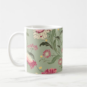 Nahtlose Blumenmuster im Volksstil mit Wildflo Kaffeetasse