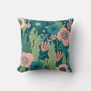 Nahtlose Blumenmuster, Innendekoration Kissen