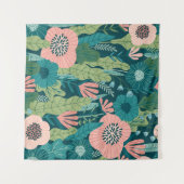 Nahtlose Blumenmuster, Innendekoration Wandteppich (Vorderseite (Horizontal))