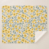 Nahtlose Blumenmuster, kleine gelbe Blumen. Wh Sherpadecke (Vorderseite (Horizontal))