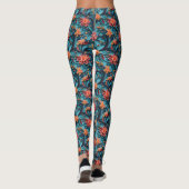 Nahtlose Blumenmuster-Leggings Leggings (Rückseite)