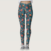 Nahtlose Blumenmuster-Leggings Leggings (Vorderseite)