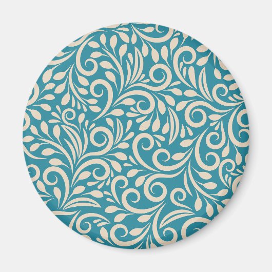 Nahtlose Blumenmuster Magnet (Vorne)