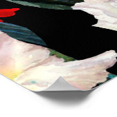 Nahtlose Blumenmuster. Mehrfarbige Gladiolen Poster (Ecke)