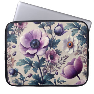 nahtlose Blumenmuster mit anemischer Schönheit Laptopschutzhülle
