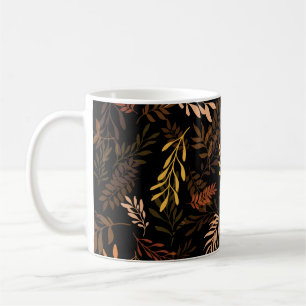 Nahtlose Blumenmuster mit Blätter. Nahtloses Pflas Kaffeetasse