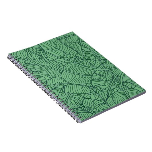 Nahtlose Blumenmuster mit Blätter, tropische Rücke Notizblock (Rechte Seite)