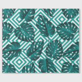 Nahtlose Blumenmuster mit Blätter. tropischer Rück Geschenkpapier (Flach)