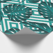 Nahtlose Blumenmuster mit Blätter. tropischer Rück Geschenkpapier (Ecke)