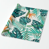 Nahtlose Blumenmuster mit Blätter. tropischer Rück Geschenkpapier (Ungerollt)