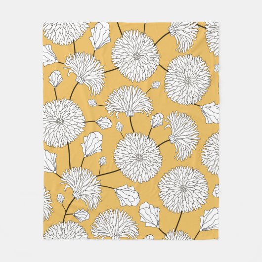 Nahtlose Blumenmuster. mit Blume drucken. Texti Fleecedecke (Vorderseite)