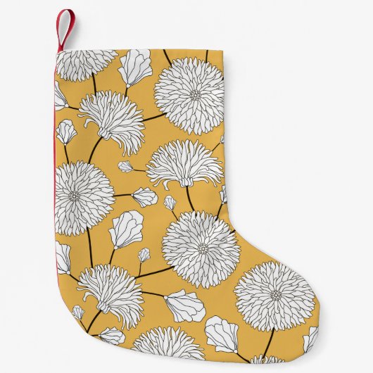 Nahtlose Blumenmuster. mit Blume drucken. Texti Kleiner Weihnachtsstrumpf (Vorderseite)