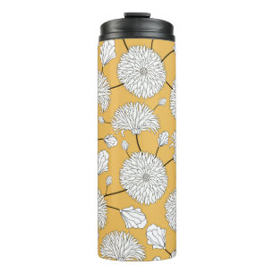 Nahtlose Blumenmuster. mit Blume drucken. Texti Thermosbecher