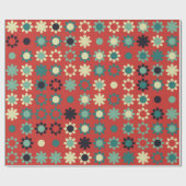 Nahtlose Blumenmuster mit farbigen Elementen, vi Geschenkpapier (Flach)