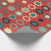 Nahtlose Blumenmuster mit farbigen Elementen, vi Geschenkpapier (Ecke)