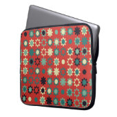 Nahtlose Blumenmuster mit farbigen Elementen, vi Laptopschutzhülle (Vorderseite Links)