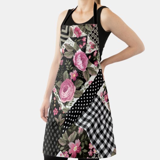 nahtlose Blumenmuster mit geometrischer Struktur Schürze (InSitu)