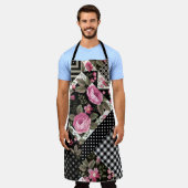 nahtlose Blumenmuster mit geometrischer Struktur Schürze (Getragen)