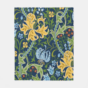 Nahtlose Blumenmuster mit großen Blume, Lilien und Fleecedecke