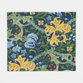 Nahtlose Blumenmuster mit großen Blume, Lilien und Fleecedecke (Vorderseite (Horizontal))