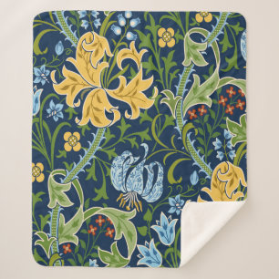 Nahtlose Blumenmuster mit großen Blume, Lilien und Sherpadecke