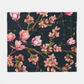 Nahtlose Blumenmuster mit handgezeichnetem Hinterg Fleecedecke (Vorderseite (Horizontal))