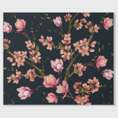 Nahtlose Blumenmuster mit handgezeichnetem Hinterg Geschenkpapier (Flach)