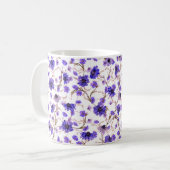 Nahtlose Blumenmuster mit markierten Blume Kaffeetasse (Vorderseite Links)
