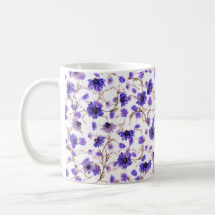 Nahtlose Blumenmuster mit markierten Blume Kaffeetasse