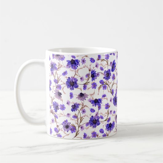 Nahtlose Blumenmuster mit markierten Blume Kaffeetasse (Links)