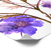 Nahtlose Blumenmuster mit markierten Blume Poster (Ecke)