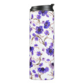 Nahtlose Blumenmuster mit markierten Blume Thermosbecher (Nach links gedreht)