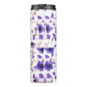 Nahtlose Blumenmuster mit markierten Blume Thermosbecher (Rückseite)