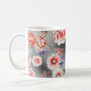 Nahtlose Blumenmuster mit niedlicher Blume T Kaffeetasse