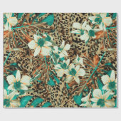 Nahtlose Blumenmuster mit Orchideen Geschenkpapier (Flach)