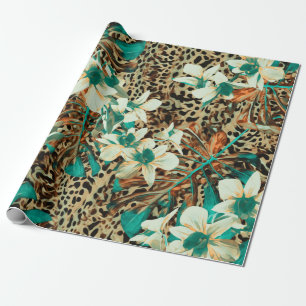 Nahtlose Blumenmuster mit Orchideen Geschenkpapier