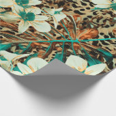 Nahtlose Blumenmuster mit Orchideen Geschenkpapier (Ecke)