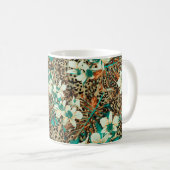 Nahtlose Blumenmuster mit Orchideen Kaffeetasse (VorderseiteRechts)