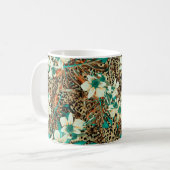 Nahtlose Blumenmuster mit Orchideen Kaffeetasse (Vorderseite Links)