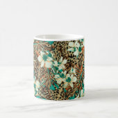Nahtlose Blumenmuster mit Orchideen Kaffeetasse (Mittel)