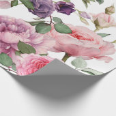 Nahtlose Blumenmuster mit Rose, Aquarell. Geschenkpapier (Ecke)