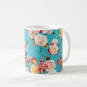 Nahtlose Blumenmuster mit Rose, Aquarell. ln Kaffeetasse (VorderseiteRechts)