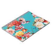 Nahtlose Blumenmuster mit Rose, Aquarell. ln Notizblock (Linke Seite)