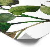 Nahtlose Blumenmuster mit Rose, Aquarell. Poster (Ecke)