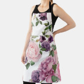 Nahtlose Blumenmuster mit Rose, Aquarell. Schürze (InSitu)