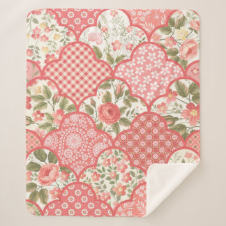 Nahtlose Blumenmuster mit Rose in PA Sherpadecke