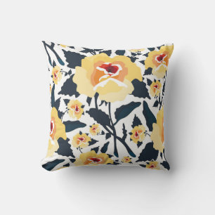 Nahtlose Blumenmuster mit Rose. nahtlos texti Kissen