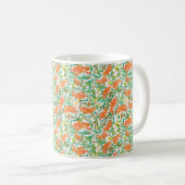 Nahtlose Blumenmuster mit Rowan, Blätter auf einem Kaffeetasse (VorderseiteRechts)