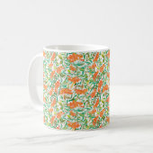 Nahtlose Blumenmuster mit Rowan, Blätter auf einem Kaffeetasse (Vorderseite Links)