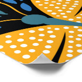 Nahtlose Blumenmuster mit Schmetterlingen, Hand dr Poster (Ecke)